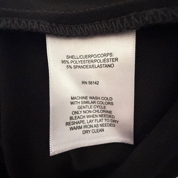 London Times Petites PL Black Dress With Bell Sleeves Womens Size PL - Picture 5 of 6